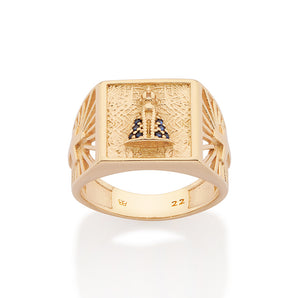 GOLD OUR LADY REVEALED MAXI RING
