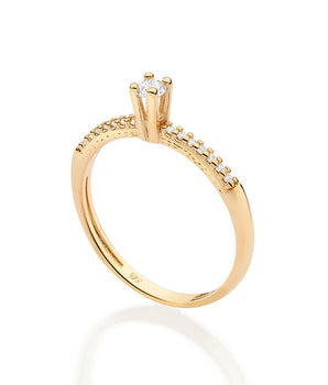 GOLD ESSENTIAL SOLITAIRE RING