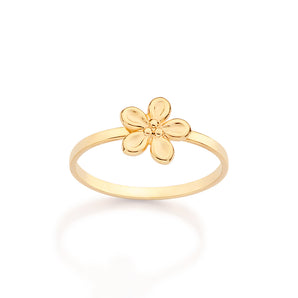 SKINNY FLOWER RING GOLD PLATED