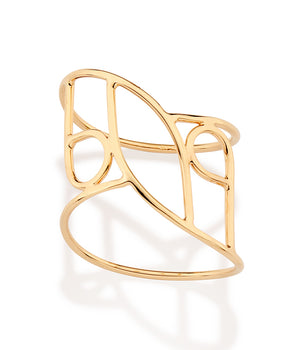 GOLD ABSTRACT DESIGN RING