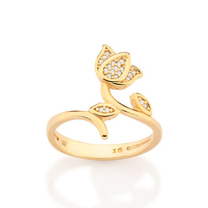 GOLD TULIP RING