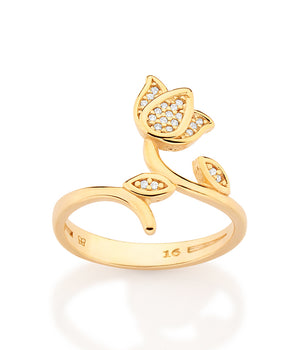 GOLD TULIP RING