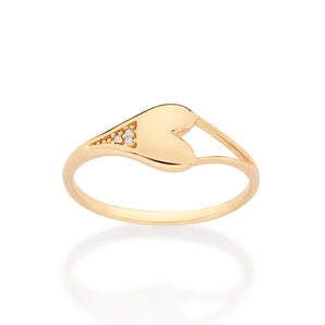 GOLD FAITHFUL LOVE SKINNY RING