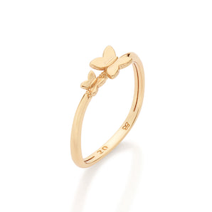 GOLD MEMORY BUTTERFLIES SKINNY RING
