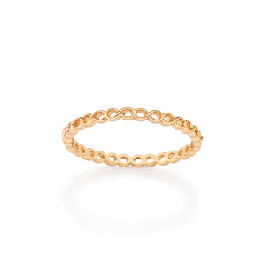 GOLD INFINITY BAND SKINNY RING