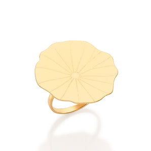 GOLD LEGACY FLOWER SKINNY RING