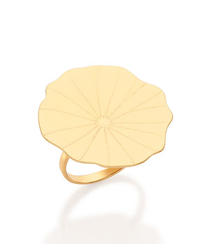 GOLD LEGACY FLOWER SKINNY RING