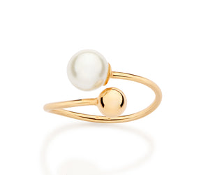 GOLD ORIGIN PEARL ADJUSTABLE RING