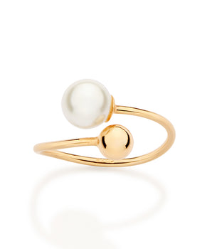 GOLD ORIGIN PEARL ADJUSTABLE RING