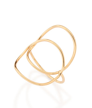 GOLD CIRCLE OF TIME MAXI RING