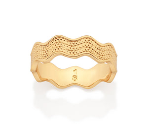 GOLD RICKRACK RING