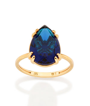 GOLD AZURE THRONE SOLITAIRE RING