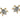 GOLD EARRING WITH RHODIUM