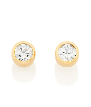 GOLD PLATED EARRING WITH CRYSTAL