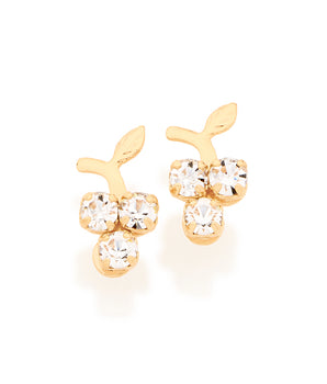 GOLD PLATED KID'S EARRING WITH CRYSTAL