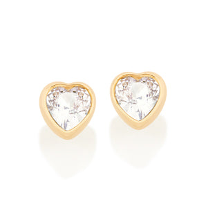 GOLD PLATED EARRING WITH CRYSTAL