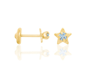 GOLD PLATED KID'S EARRING WITH CRYSTAL