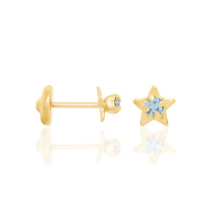 GOLD PLATED KID'S EARRING WITH CRYSTAL