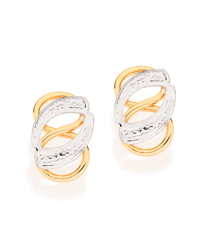GOLD EARRING WITH RHODIUM APPLICATION