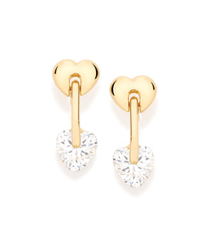 GOLD PLATED EARRING WITH ZIRCONIA