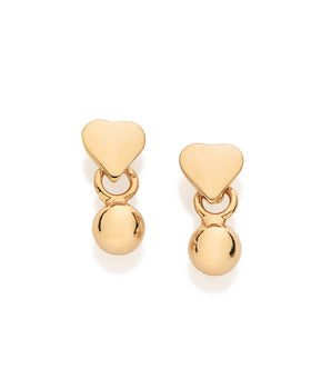 18K GOLD-PLATED HEART EARRINGS