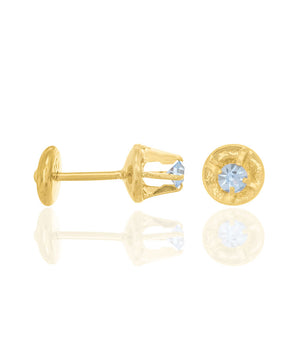 GOLD PLATED KID'S EARRING WITH CRYSTAL