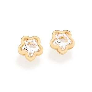 GOLD PLATED EARRING WITH CRYSTAL