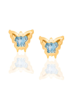 GOLD EARRING WITH CRYSTALS