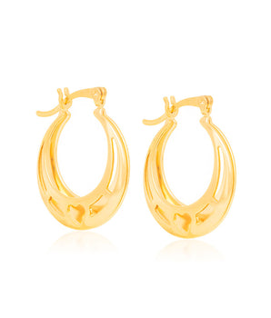 GOLD EARRING HOOP SHAPE