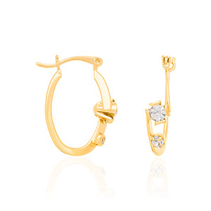 GOLD PLATED EARRING WITH CRYSTAL
