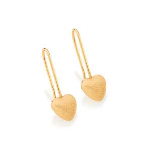 GOLD HEART EARRING