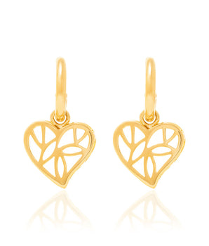 GOLD HEART EARRING