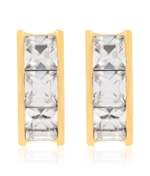 GOLD PLATED EARRING WITH CRYSTAL