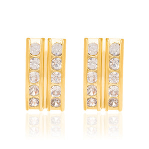 GOLD EARRING WITH CRYSTALS