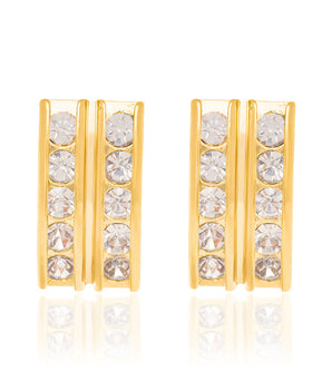 GOLD EARRING WITH CRYSTALS