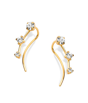 GOLD EARRING WITH ZIRCONIA