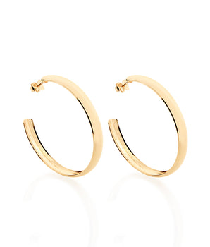 GOLD HALF ROUND EARRING