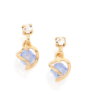 GOLD EARRING WITH ZIRCONIA AND CRYSTALS