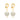 GOLD EARRING WITH PEARL AND CRYSTAL