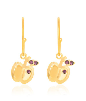 GOLD KID'S EARRING WITH CRYSTAL