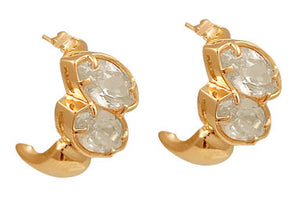 GOLD EARRING WITH ZIRCONIA