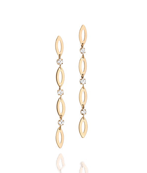 GOLD EARRING WITH CRYSTAL