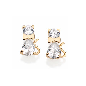 GOLD EARRING WITH ZIRCONIA