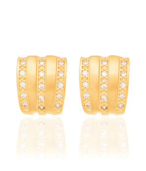 GOLD EARRING WITH ZIRCONIA