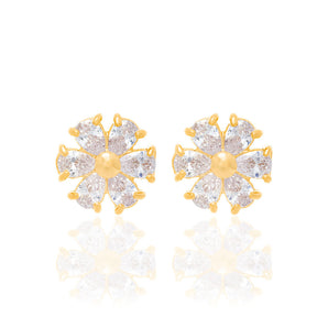 GOLD EARRING WITH ZIRCONIA