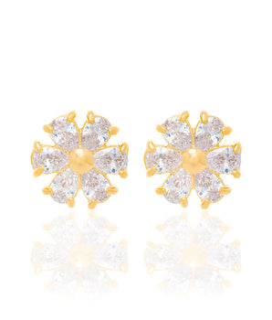 GOLD EARRING WITH ZIRCONIA