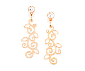 GOLD EARRING WITH CRYSTAL
