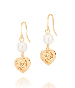 GOLD EARRING WITH PEARL