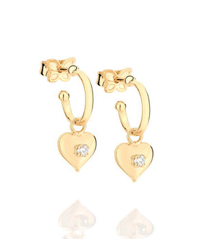 GOLD PLATED KID'S EARRING WITH CRYSTAL