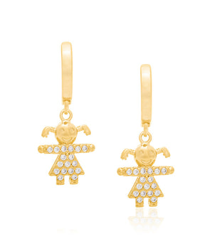 GOLD EARRING WITH ZIRCONIA